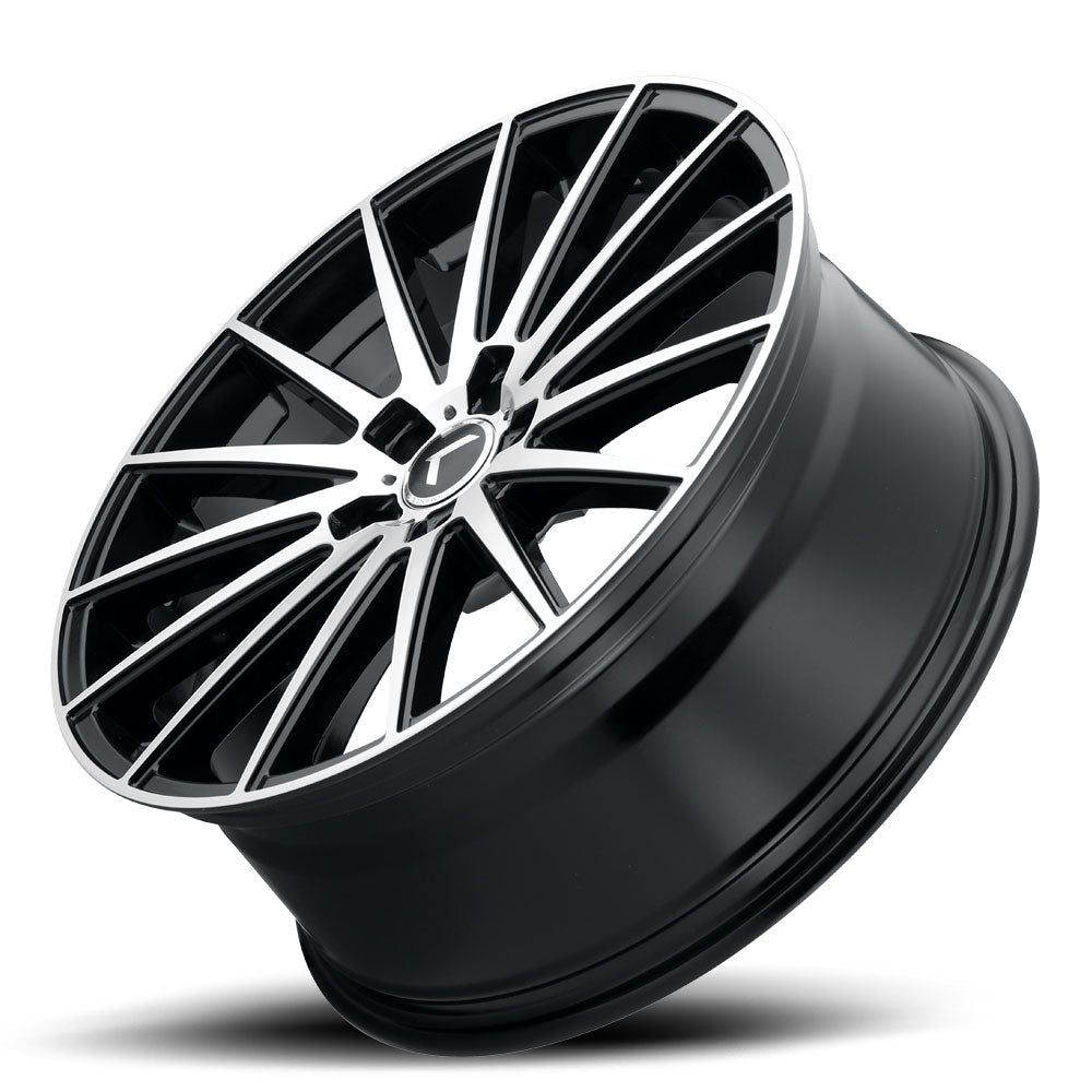 Kraze KR191 Stunna 18x8 / 5x120 BP / 40mm Offset / 74.1mm Hub Matte Black Machined Wheel