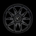 Kraze KR196 Evolve 19x8.5 / 5x112 BP / 40mm Offset / 66.56mm Hub Gloss Black Wheel