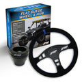 PRP Flat Suede Steering Wheel Kit Blue with UTV Hub for Polaris RZR Can Am X3 Arctic Cat Wildcat EZ-GO GEM John Deere Gator KG161-01