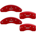 Set Of 4 Caliper Covers Engraved Front And Rear MGP Red Finish Silver Characters 2013-2017 Honda Accord MGP Caliper Covers
