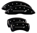 SET OF 4 CALIPER COVERS ENGRAVED FRONT/REAR MGP SILVER CHARACTERS RED POWDER C