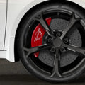 Set Of 4 Caliper Covers Engraved Front And Rear MGP Red Finish Silver Characters 2007-2009 Jaguar XKR MGP Caliper Covers