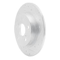R1 11-16 Scion TC Rear Right Drilled & Slotted Silver Brake Rotor