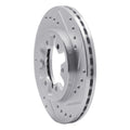 DFC 85-97 Nissan Pickup Hardbody Front Right Drilled & Slotted Silver Brake Rotor