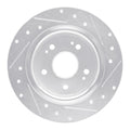 DFC 16-25 Honda HR-V Rear Left Drilled & Slotted Silver Brake Rotor