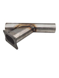 Granatelli 2.5in Round Stainless Steel Weld-In Exhaust w/3in Oval Y Adapter (Incl Flange/Plate)