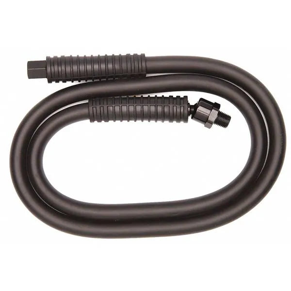 Gates Air Hose (Hybrid) - 3/8in I.D. x 5/8 O.D. x 4 ft. Whip Hose (300 psi 1/4in Male Ball Swivel 1/4in NP