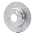 DFC 87-15 Chrysler Crossfire Rear Left Drilled & Slotted Silver Brake Rotor