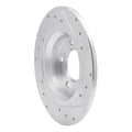 DFC 98-15 Ford Fusion Rear Left Drilled & Slotted Silver Brake Rotor