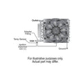 ~(1 lbs. 10X6X3)~ Premium In-Line Thermostat 190 degree -10AN x -10AN