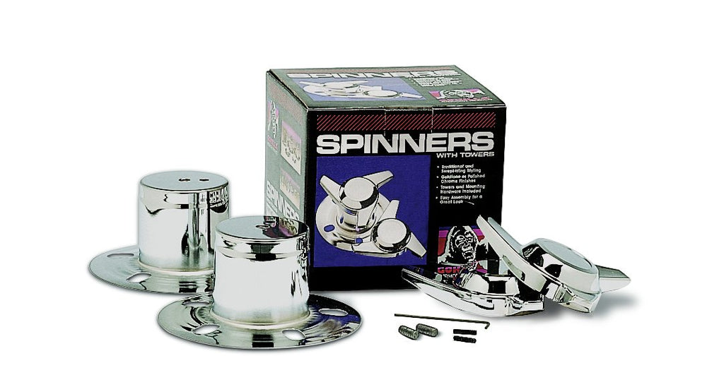 SPINNERS WITH TOWERS 4 PACK 3 BAR SWEPT WING CHROME 3.195