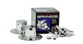 SPINNERS WITH TOWERS 4 PACK 3 BAR SWEPT WING CHROME 3.195