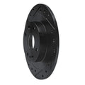 R1 1990-2003 Ford Escort Rear Left Drilled & Slotted Black Brake Rotor