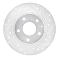 R1 14-21 Mazda 6 Rear Right Drilled & Slotted Silver Brake Rotor