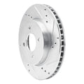 R1 Concepts Brake Rotor Drilled and Slotted Silver Fits Nissan March