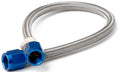 Stainless Steel Braided Hose -6An 2 Foot Blue Stainless Steel Braided Hoses NOS