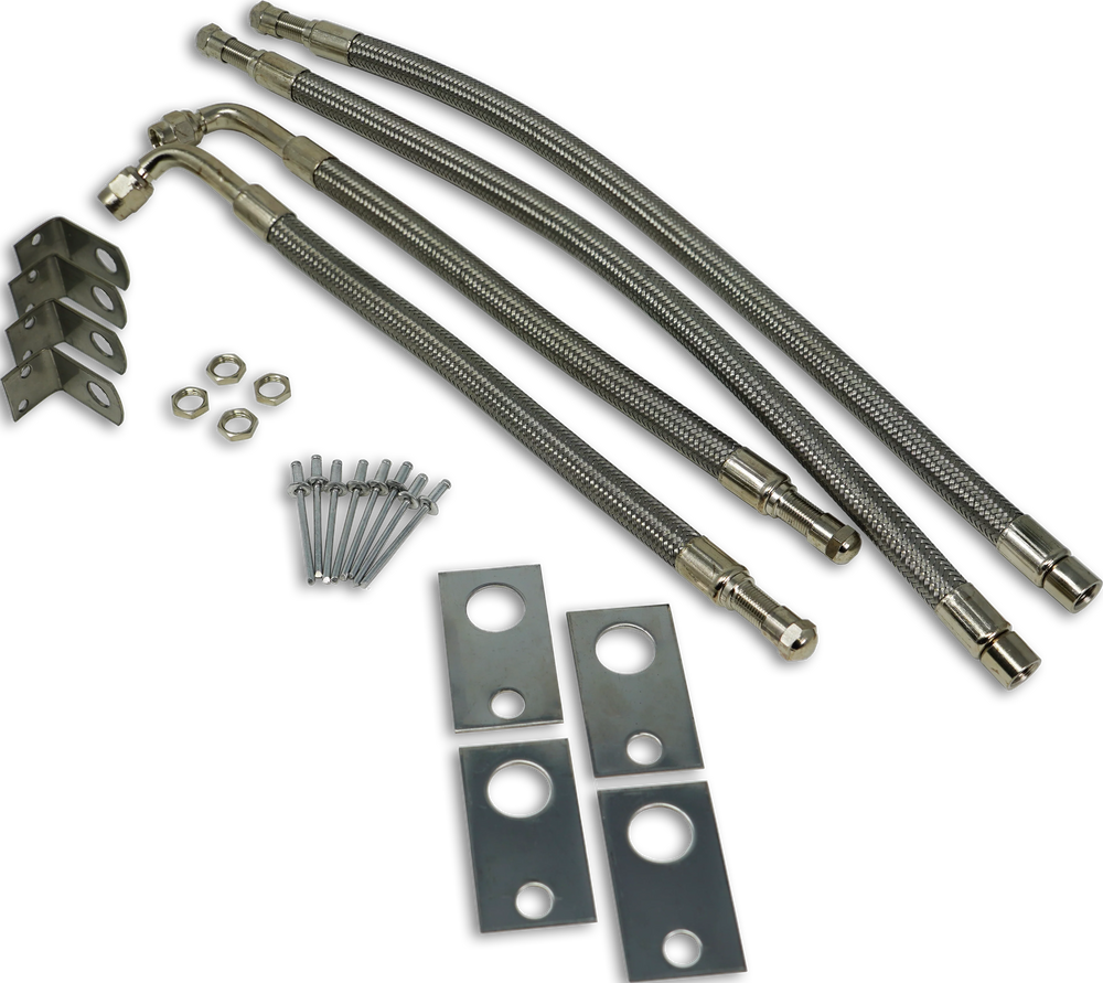 TIREMINDER BRAIDED STEEL VALVE EXTENDER KIT FOR 1619.5IN WHEELS 4 PACK