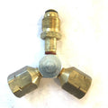PROPANE 'Y' FEMALE ADAPTER W/ HANDW