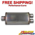 9908 SILVERADO/SIERRA MUFFLER XLERATOR OVAL 3IN ID/2.5IN OD C/D 24IN OAL SS