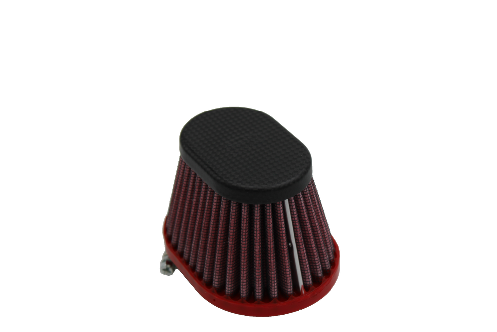 BMC Conical Carburetor Filter w/Carbon Top - Left 55MM