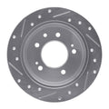 DFC 07-10 Hyundai Elantra Rear Right Drilled & Slotted Silver Brake Rotor