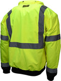 CLASS 3 TWOINONE HIGH VISIBILITY BOMBER SAFETY JACKET GREEN/BLACK BOTTOM XL