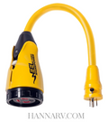 PIGTAIL ADAPTER 15A PLUG TO 30A LOCKING CONNECTOR