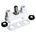 FAUCET 4IN ON CENTER WITH 1/2IN QUICK DISCONNECT POLAR WHITE