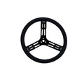 15in. Steering Wheel Black Steel Smooth Grip