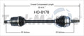 NEW CV AXLE