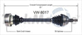 NEW CV AXLE