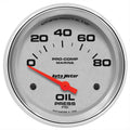 Autometer Marine White 2-5/8in 80PSI Electric Oil Pressure Gauge