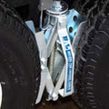 DELUXE TIRE LOCKING CHOCK; SINGLE W/HANDLE
