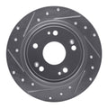 R1 05-22 Acura ILX Rear Left Drilled & Slotted Silver Brake Rotor