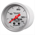 Autometer Marine White 2-1/16in 35 PSI Mechanical Water Pressure Gauge