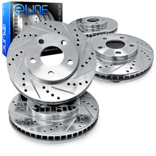 R1 05-17 Honda Accord Rear Right Drilled & Slotted Silver Brake Rotor