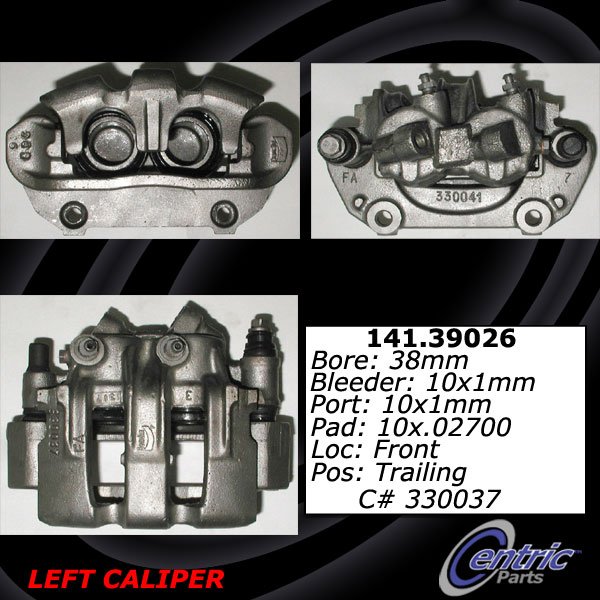 Centric 85-90 Volvo 740 Series / 760 Semi-Loaded Front Passenger Side Remanufactured Brake Caliper