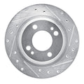R1 16-25 Dodge Attitude (Mexico) Front Right Drilled & Slotted Silver Brake Rotor