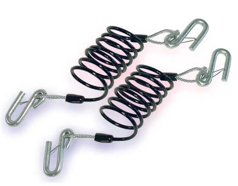 SAFETY CABLE KIT COILED VINYL COVERED (1 PAIR X 86IN L EA)