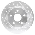 DFC 08-18 Pontiac Vibe Rear Right Drilled & Slotted Silver Brake Rotor