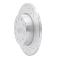 R1 05-13 Audi A3 Rear Right Drilled & Slotted Silver Brake Rotor