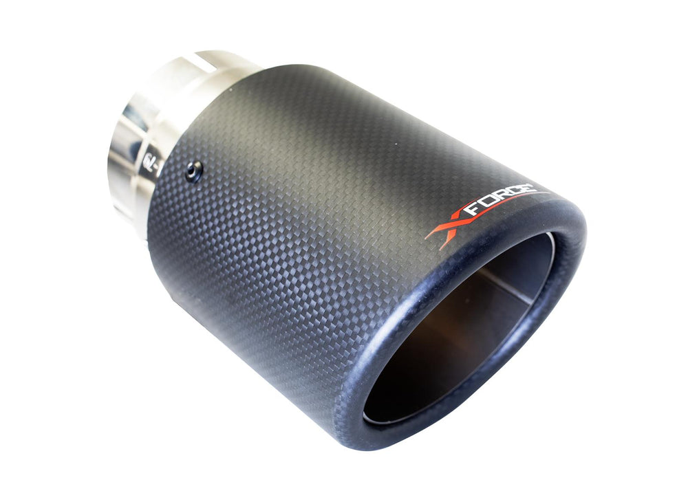 4IN O.D CARBON FIBRE DOUBLE WALL ANGLE CUT TIP 21/2IN INLET(63MM) NO APPLICATIO