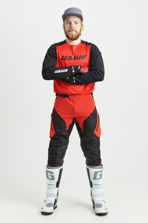 USWE Lera Off-Road Jersey Adult Flame Red - XS