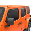 EGR 2018 jeep Wrangler JL SlimLine In-Channel WindowVisors Set of 4 - Dark Smoke