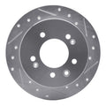 R1 Concepts Brake Rotor Drilled and Slotted Silver Fits Hyundai Elantra
