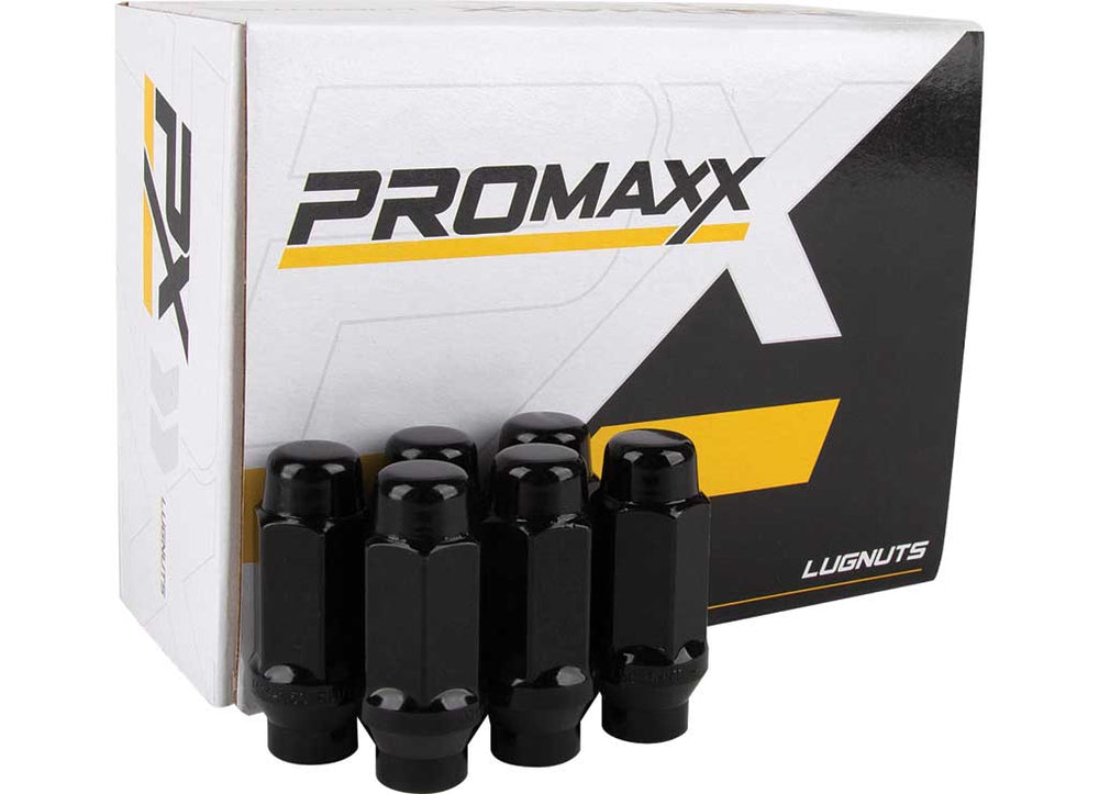 LUGNUT CLOSED END BLACK ACORN ET LONG 14X1.5 1.90 IN 6 LUG (24PCS)