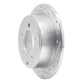 DFC 07-17 Chrysler Sebring Rear Right Drilled & Slotted Silver Brake Rotor