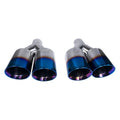 3.50IN DUAL DOUBLEWALL ANGLE W/BLUE FRAME PASSENGER SIDE/RIGHT TIP 2.25IN ID /