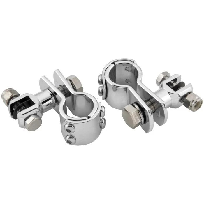 Bikers Choice Chrome Engine Guard Footpeg Mount for 1 1/4 Inch Tube. Uses Male Pegs
