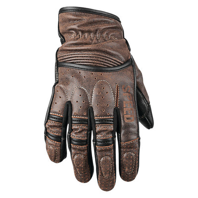 Speed and Strength Rust and Redemption Leather Gloves Brown - 2XL